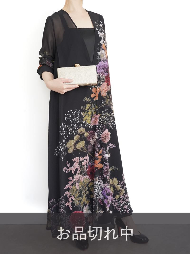 UND 2WAY DARIA V ぐずれ NECK DRESS 