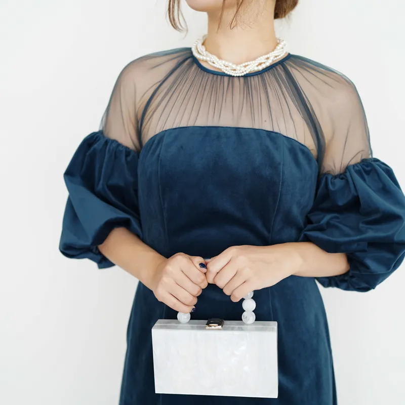 Ameri VINTAGE（アメリ ヴィンテージ）SOUFFLE SLEEVE VELOUR