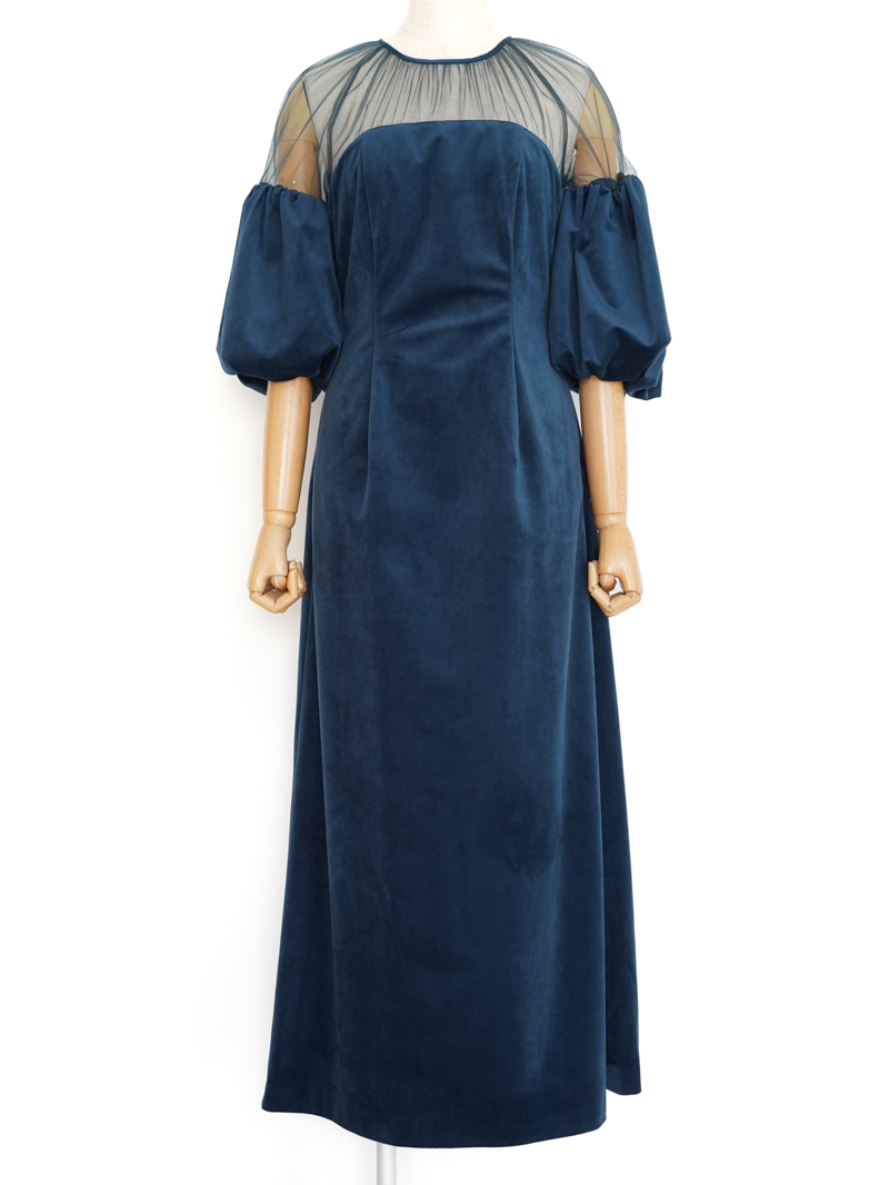スーツ・フォーマル・ドレス AmeriVINTAGE SOUFFLE SLEEVE VELOUR DRESS AmeriVINTAGE SOUFFLE SLEEVE VELOUR DRESS