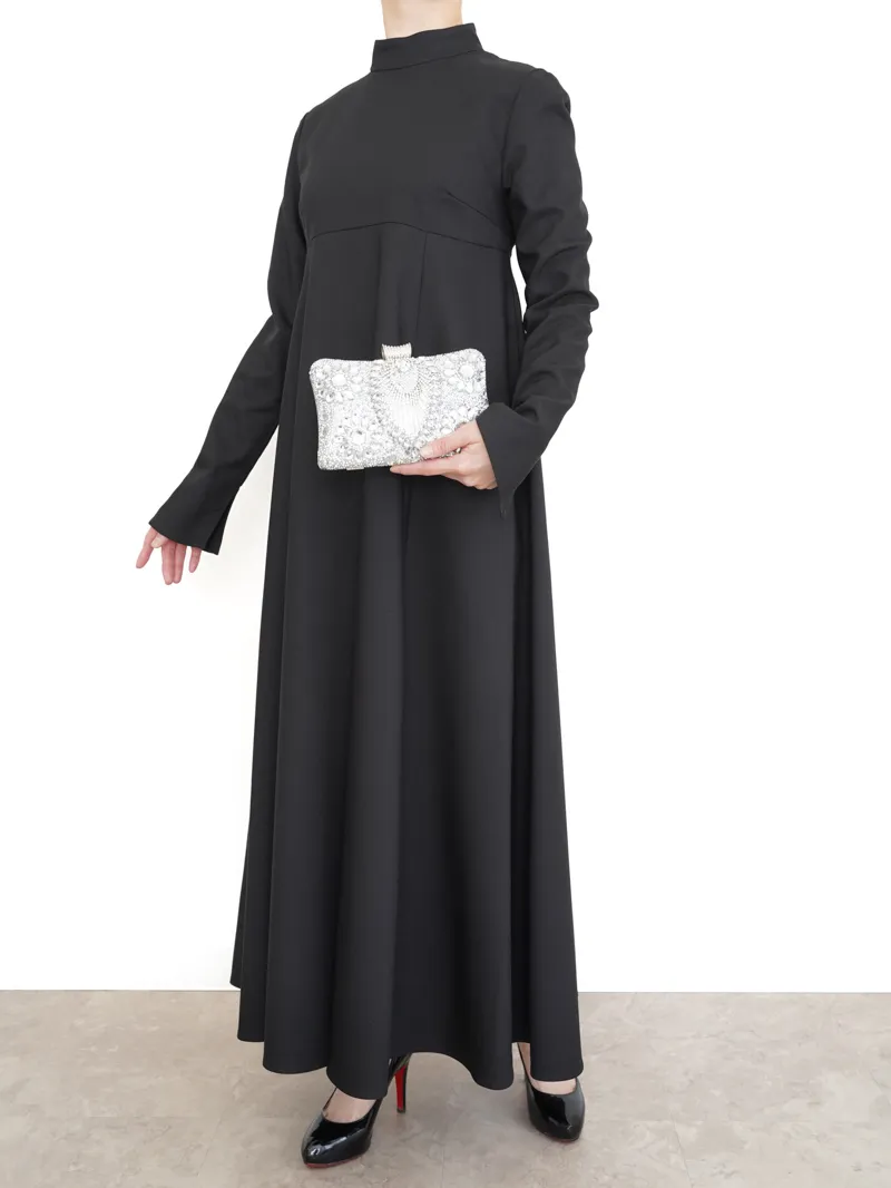 CLANE（クラネ）BACK OPEN VOLUME DRESS（ブラック/1） | ブランド 