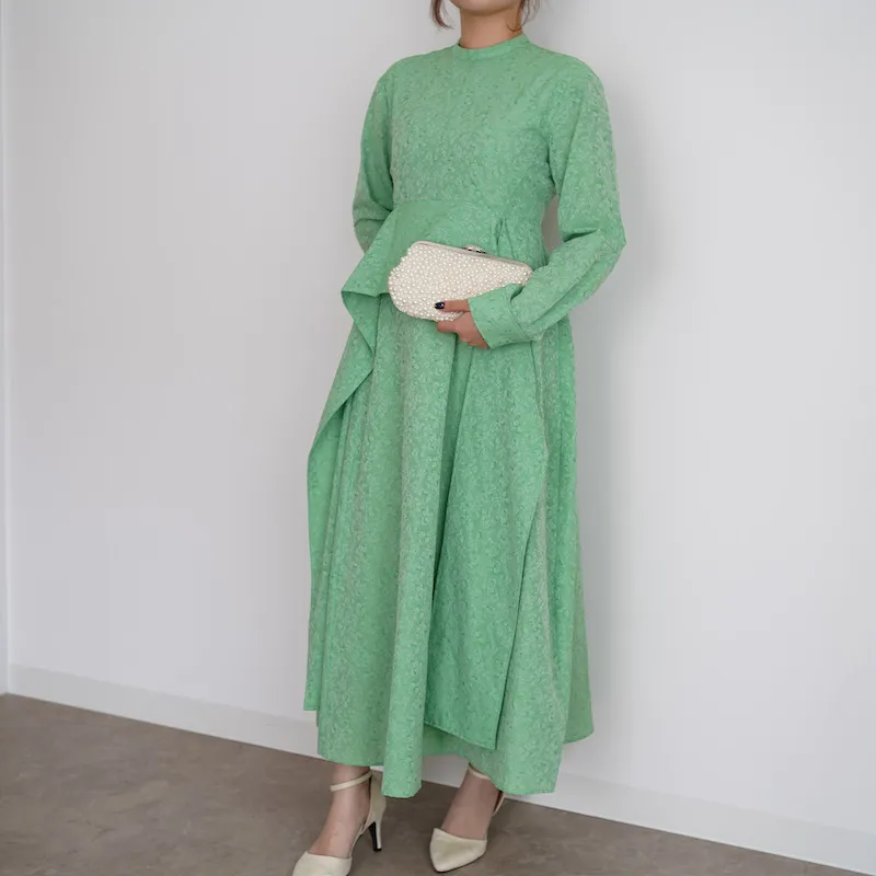 CLANE（クラネ）VINTAGE FLOWER SATIN DRESS（ブラック/1） | ブランド