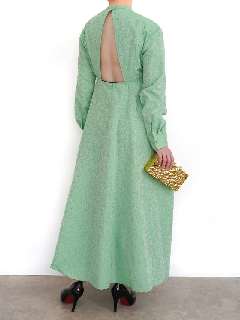 CLANE（クラネ）VINTAGE FLOWER SATIN DRESS（ブラック/1） | ブランド