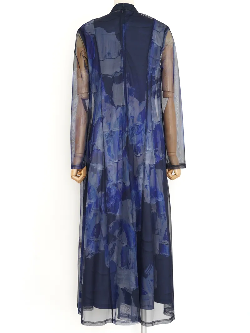 Ameri VINTAGE（アメリ ヴィンテージ）UND GYPSUM ART DRESS（ブルー/S