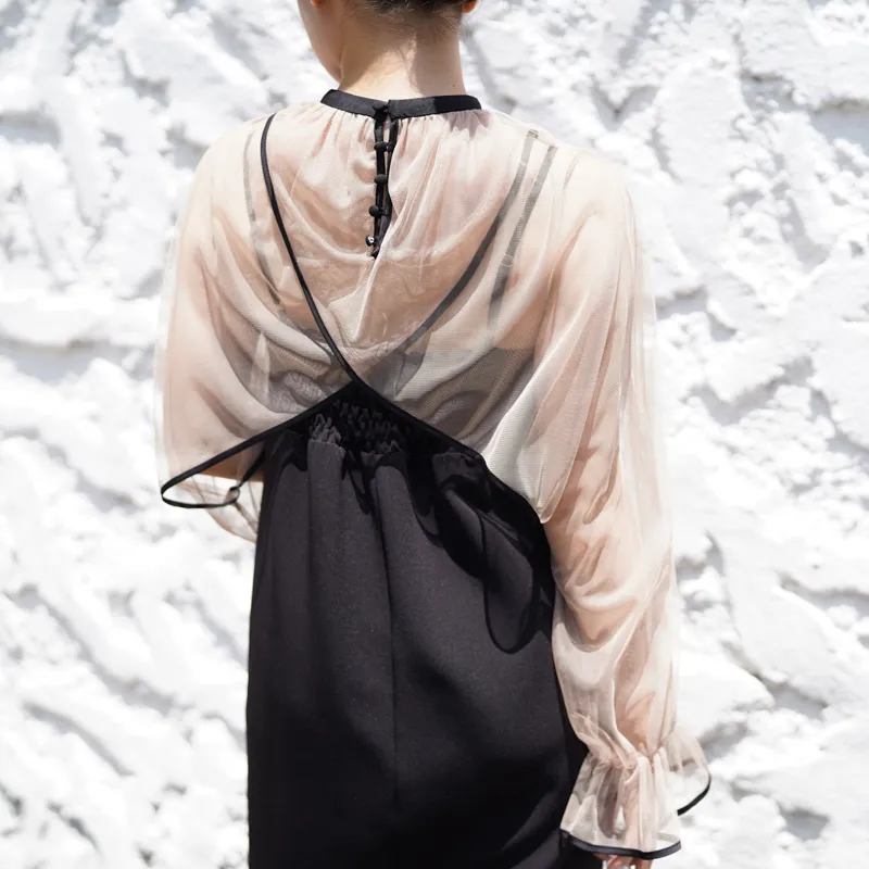 Ameri VINTAGE（アメリ ヴィンテージ）MANY WAY AIRY VEIL DRESS（ブラック/L）