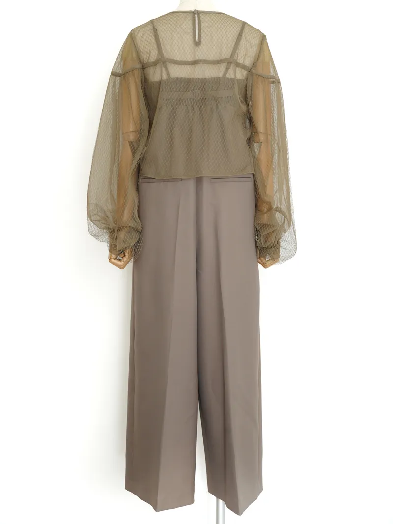 Ameri VINTAGE（アメリ ヴィンテージ）NET TULLE TOP LAYERED ROMPERS