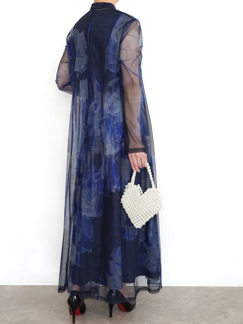 Ameri VINTAGE（アメリ ヴィンテージ）UND GYPSUM ART DRESS（ブルー/M）