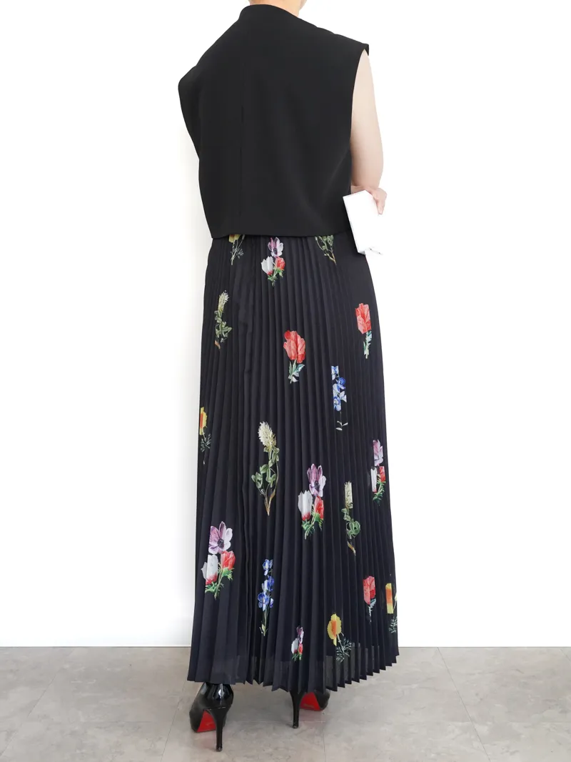 Ameri VINTAGE（アメリ ヴィンテージ）EMMA VEST PLEATS DRESS（ブラック/M）