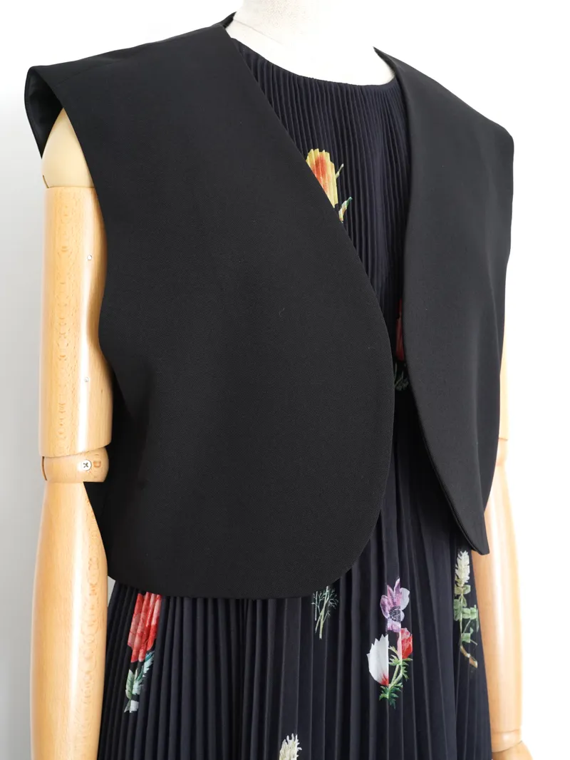 Ameri VINTAGE（アメリ ヴィンテージ）EMMA VEST PLEATS DRESS（ブラック/M）