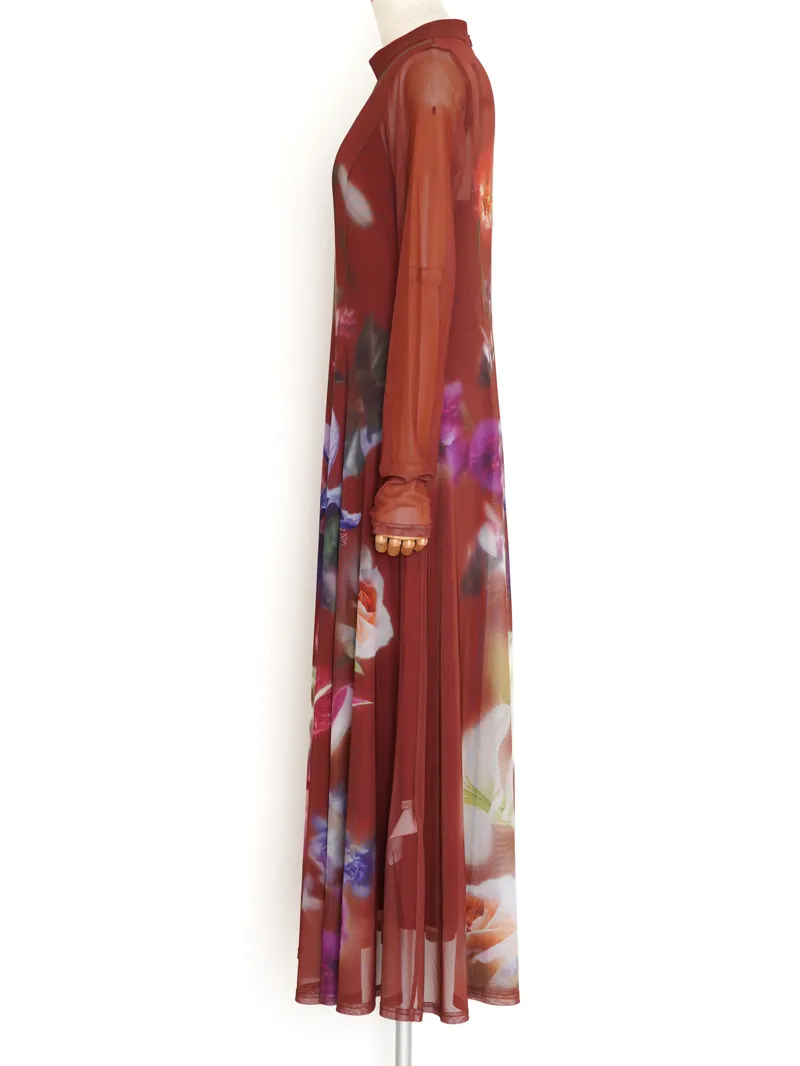 Ameri VINTAGE（アメリ ヴィンテージ）SMOKE FLOWER FLARE DRESS