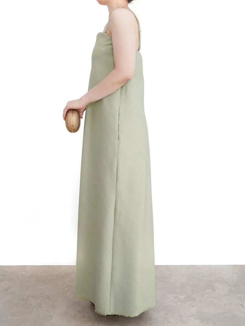 ADAM ET ROPE（アダムエロペ） シャンブレーツイルベアドレス（ライム/38）全身側面