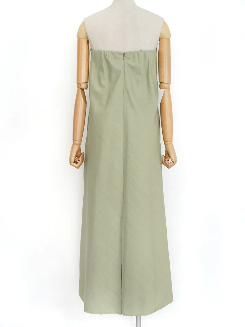 ADAM ET ROPE（アダムエロペ） シャンブレーツイルベアドレス（ライム/38）トルソー背面