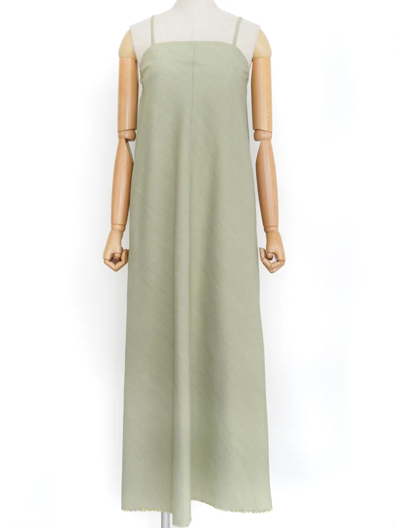 ADAM ET ROPE（アダムエロペ） シャンブレーツイルベアドレス（ライム/38）トルソー正面ストラップあり