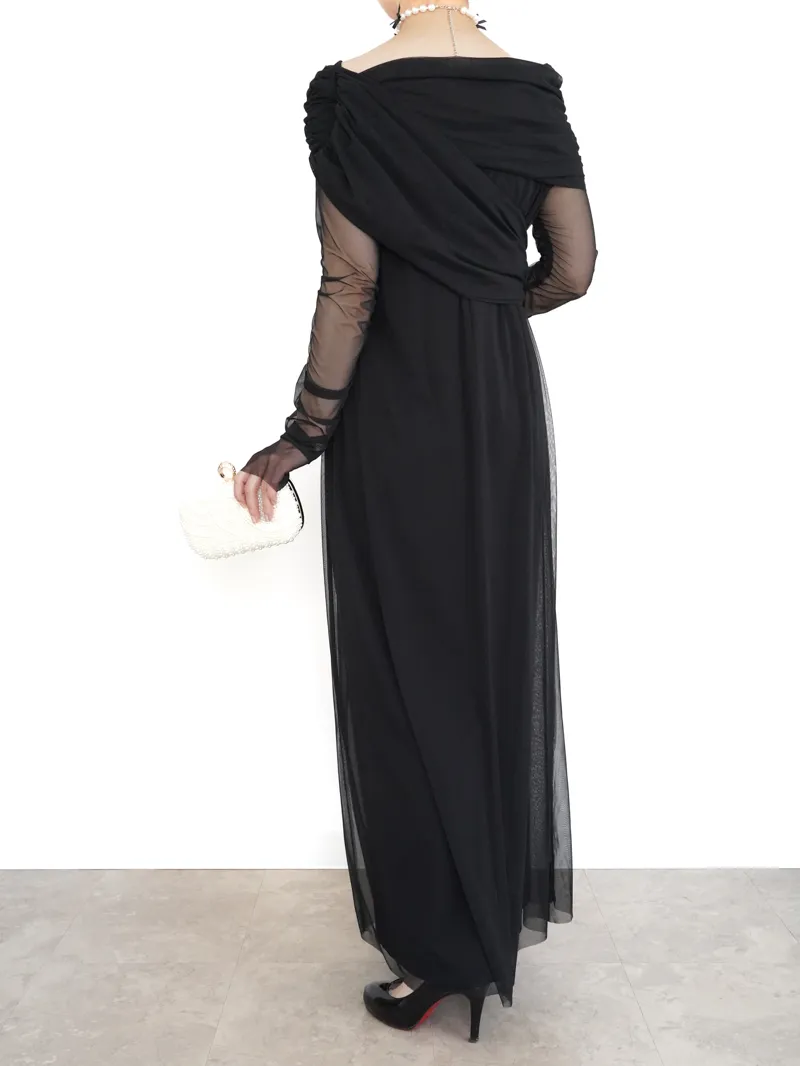 スーツ・フォーマル・ドレス Ameri OFF SHOULDER TULLE LAYERED DRESS OFF SHOULDER TULLE LAYERED DRESS