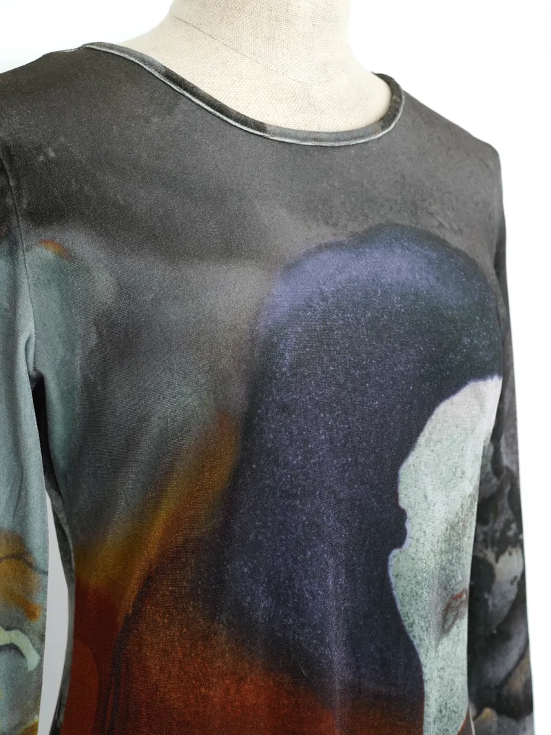 Ameri VINTAGE（アメリ ヴィンテージ）2WAY RUST INK ART VELOUR DRESS（ブラウン/S）トルソーバストアップ