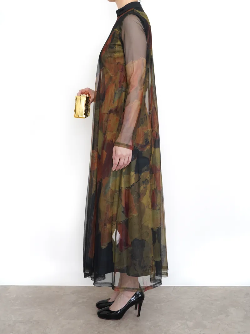 Ameri VINTAGE（アメリ ヴィンテージ）UND GYPSUM ART DRESS（カーキ/M）全身側面