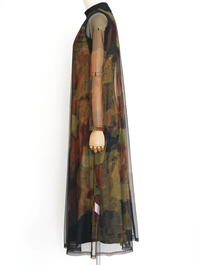 Ameri VINTAGE（アメリ ヴィンテージ）UND GYPSUM ART DRESS（カーキ/S）トルソー側面