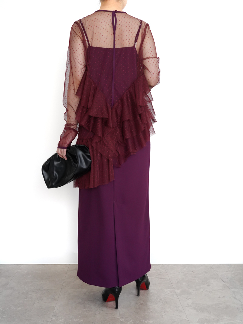 Ameri VINTAGE（アメリ ヴィンテージ）TULLE FRILL TOP SET DRESS