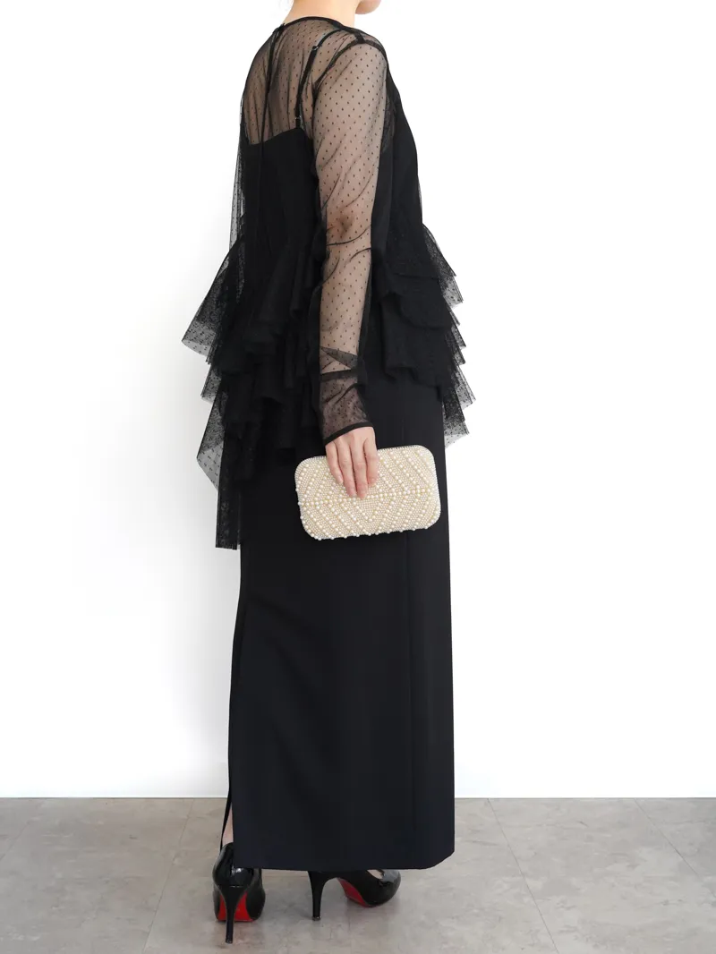 Ameri VINTAGE（アメリ ヴィンテージ）TULLE FRILL TOP SET DRESS
