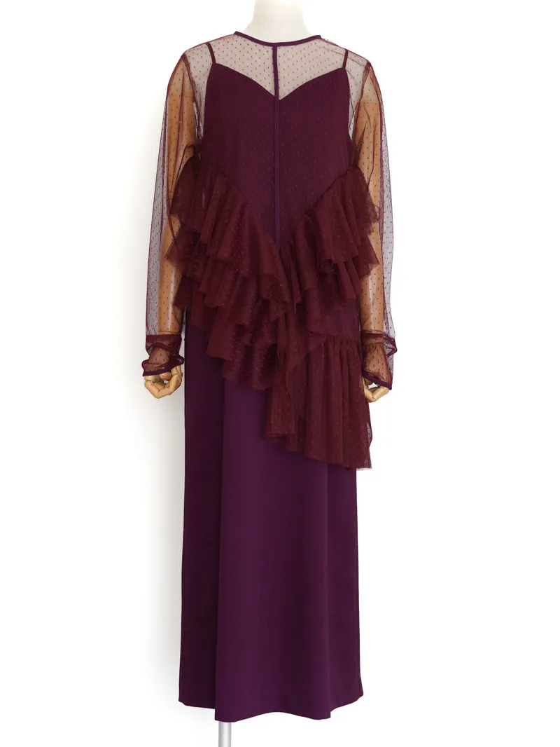 Ameri VINTAGE（アメリ ヴィンテージ）TULLE FRILL TOP SET DRESS