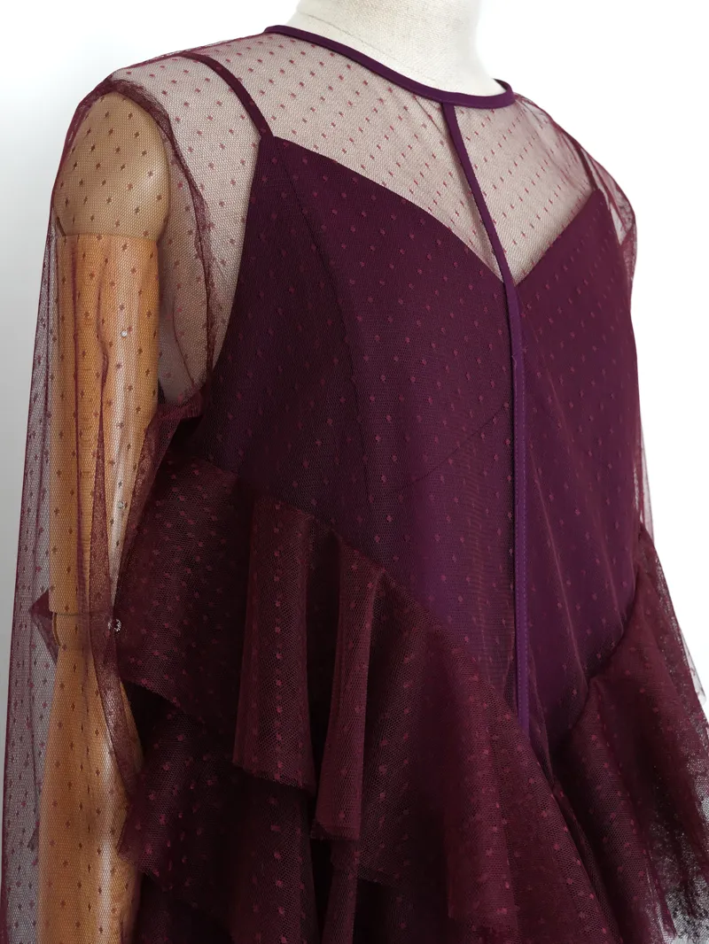 Ameri VINTAGE（アメリ ヴィンテージ）TULLE FRILL TOP SET DRESS