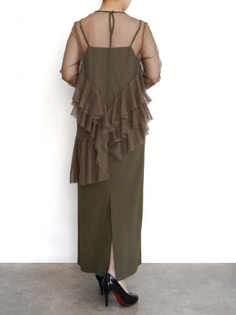 Ameri VINTAGE（アメリ ヴィンテージ）TULLE FRILL TOP SET DRESS