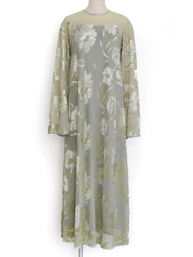 Ameri VINTAGE（アメリ ヴィンテージ）SHEER JACQUARD A LINE DRESS