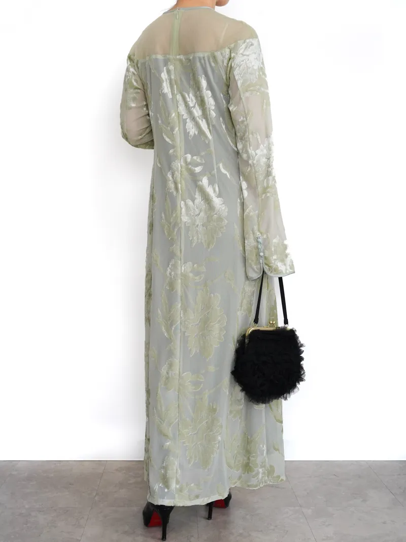 Ameri VINTAGE（アメリ ヴィンテージ）SHEER JACQUARD A LINE DRESS