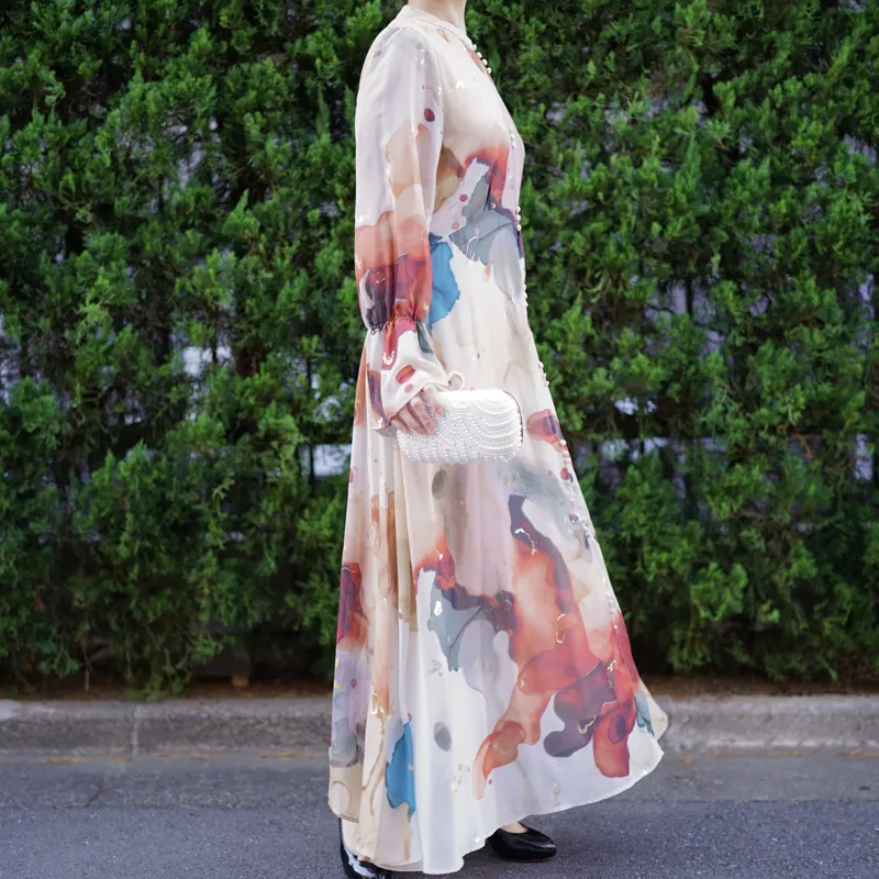 Ameri VINTAGE（アメリ ヴィンテージ）UNDRESSED AMELIA INK ART DRESS（ベージュ/S）