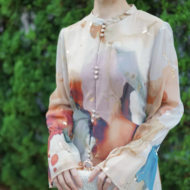 Ameri VINTAGE（アメリ ヴィンテージ）UNDRESSED AMELIA INK ART DRESS（ベージュ/M）