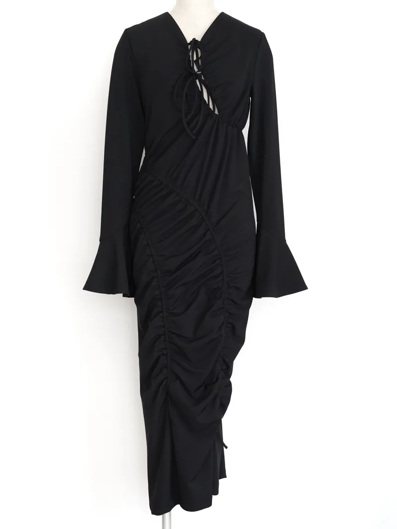 アメリヴィンテージ Ameri VINTAGE（アメリ ヴィンテージ）GATHER DETAIL CUT DRESS