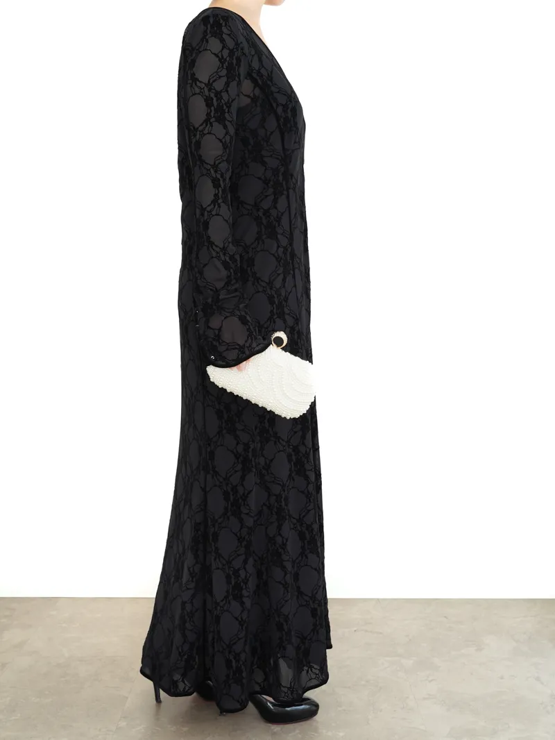 Ameri VINTAGE（アメリ ヴィンテージ）SHEER FLOCKY MERMAID DRESS