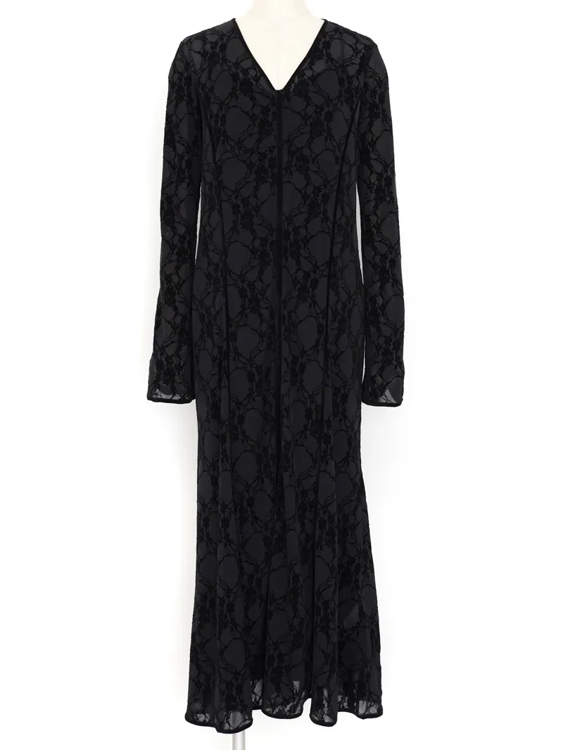 Ameri VINTAGE（アメリ ヴィンテージ）SHEER FLOCKY MERMAID DRESS
