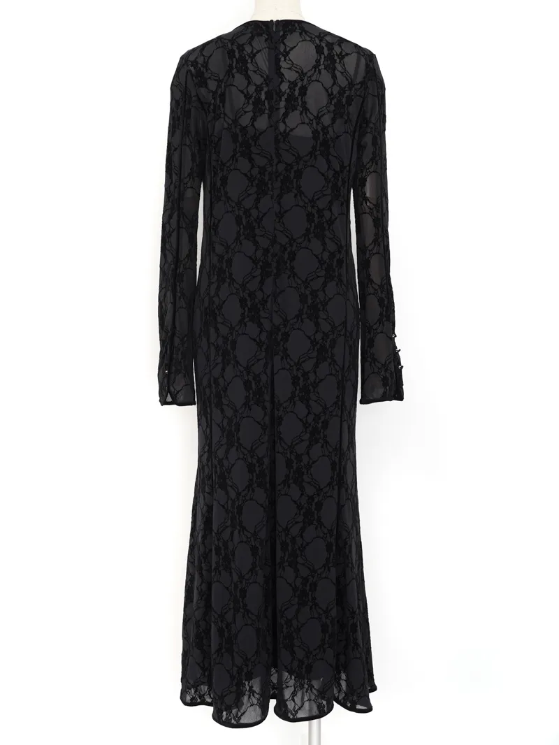 Ameri VINTAGE（アメリ ヴィンテージ）SHEER FLOCKY MERMAID DRESS