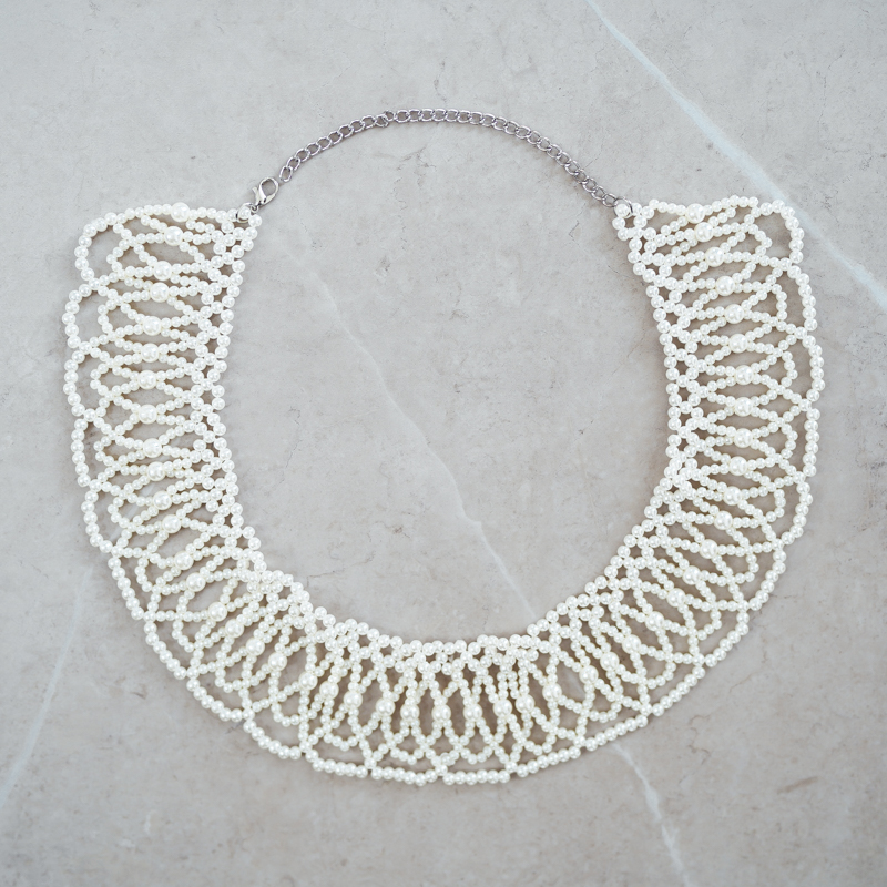 NO BRAND（ノーブランド）パールつけ襟ネックレス| ブランドドレスの  