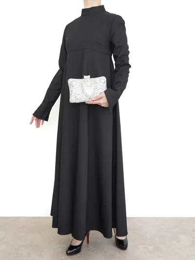 CLANE（クラネ）BACK OPEN VOLUME DRESS（ブラック/1）