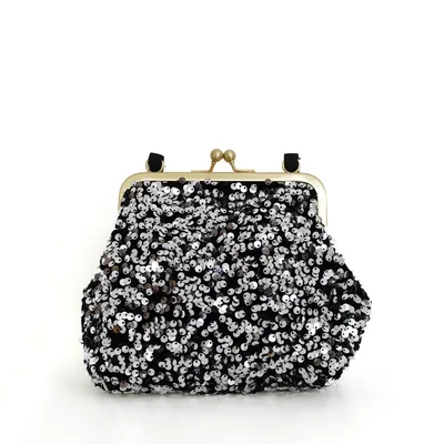 Bibiy.（ビビィ）foxy illustrationsコラボODETTE TULLE BAG（ブラックxシルバー）