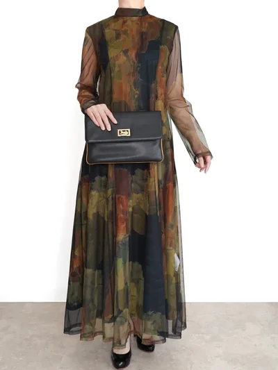 Ameri VINTAGE（アメリ ヴィンテージ）UND GYPSUM ART DRESS 26SS（カーキ/S）